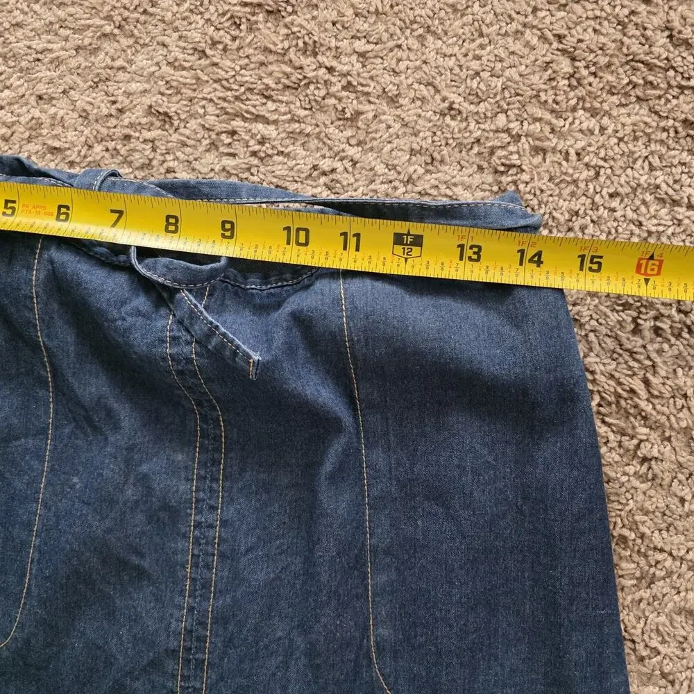 Vintage Old Navy Denim Wrap Skirt Womens 6 Y2K Minimalist Boho Beach